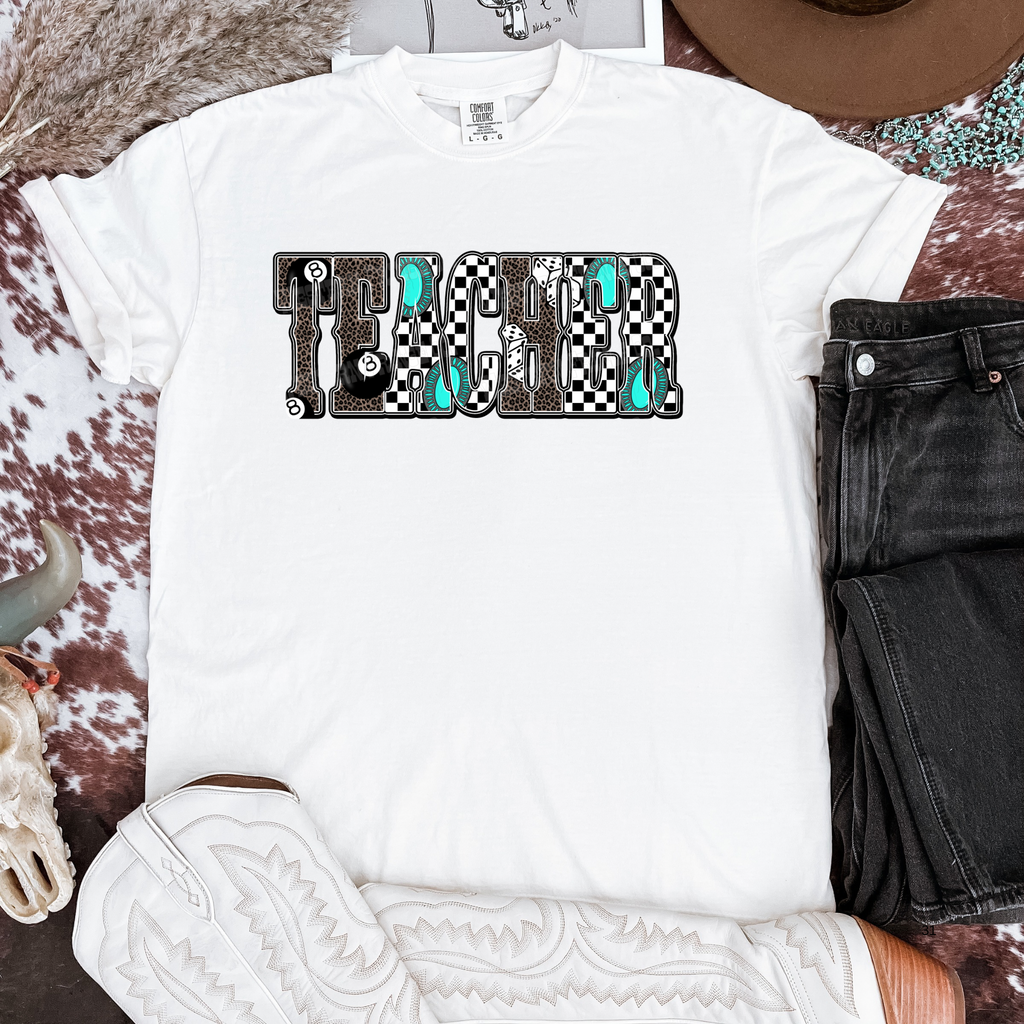Western Teacher Graphic T-Shirt | Crewneck
