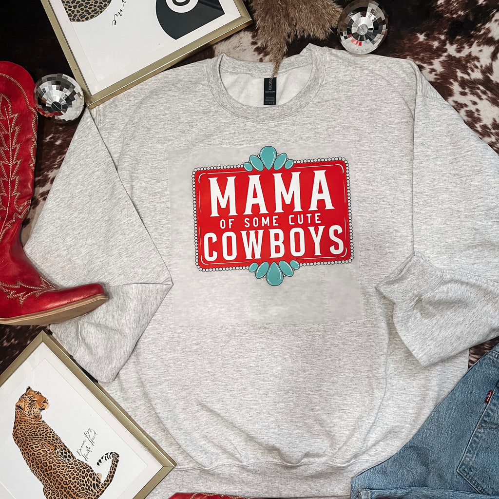 Mama Of Some Cute Cowboys T-Shirt Graphic | Crewneck