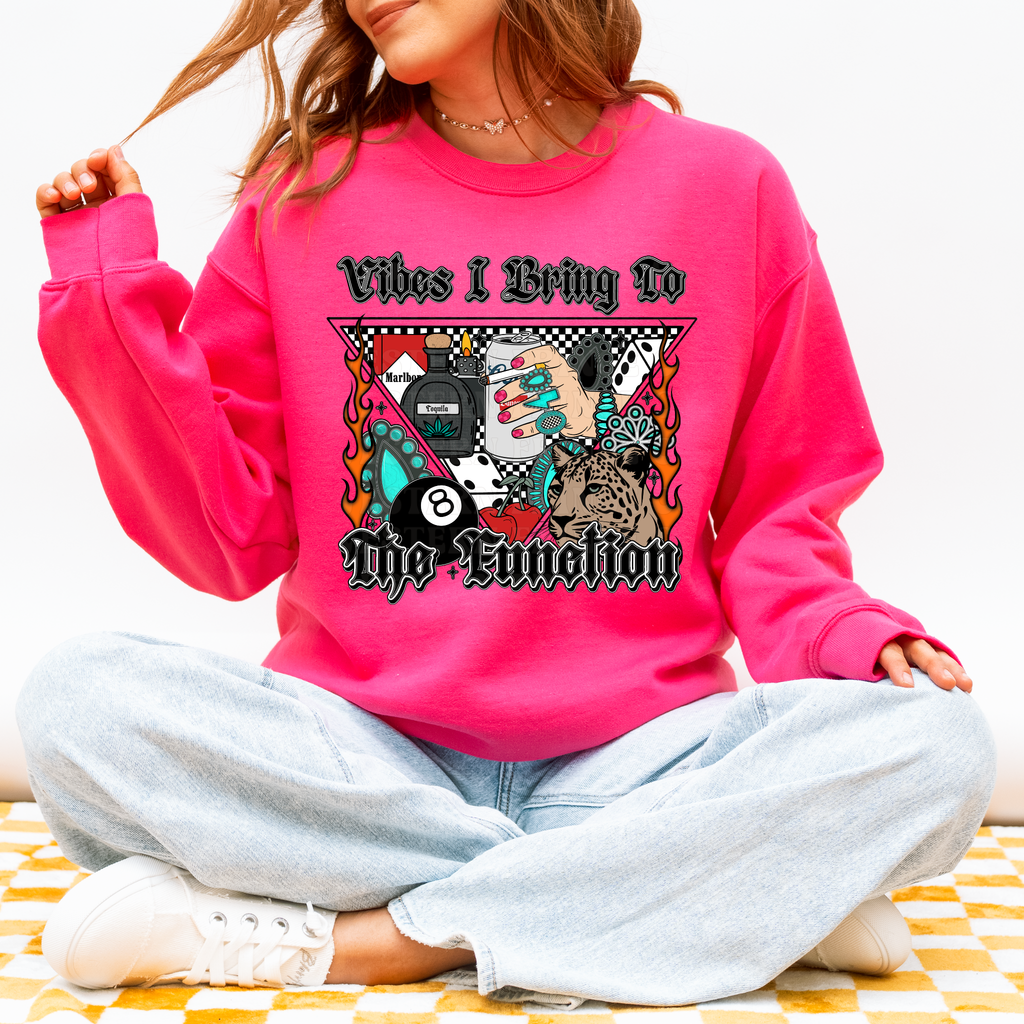 Vibes I Bring To The Function T-Shirt Graphic | Crewneck