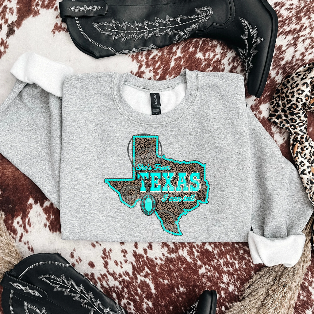 She's From Texas Graphic T-Shirt | Crewneck