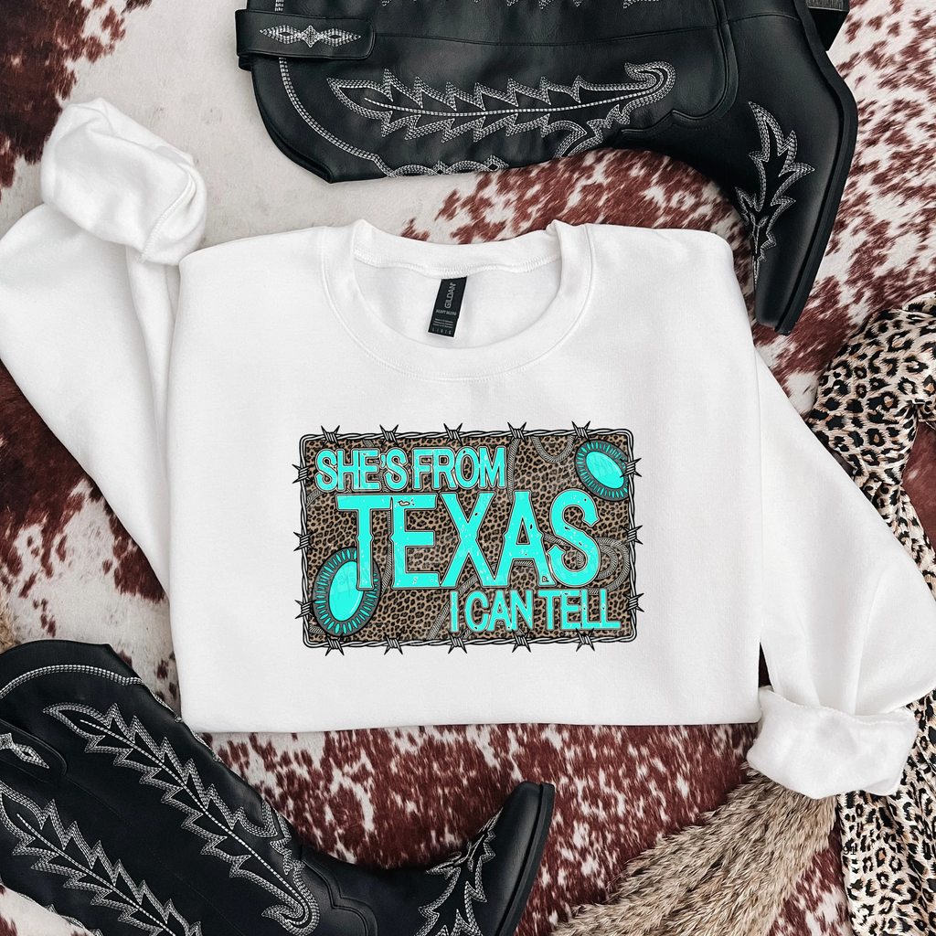 She's From Texas Graphic T-Shirt | Crewneck
