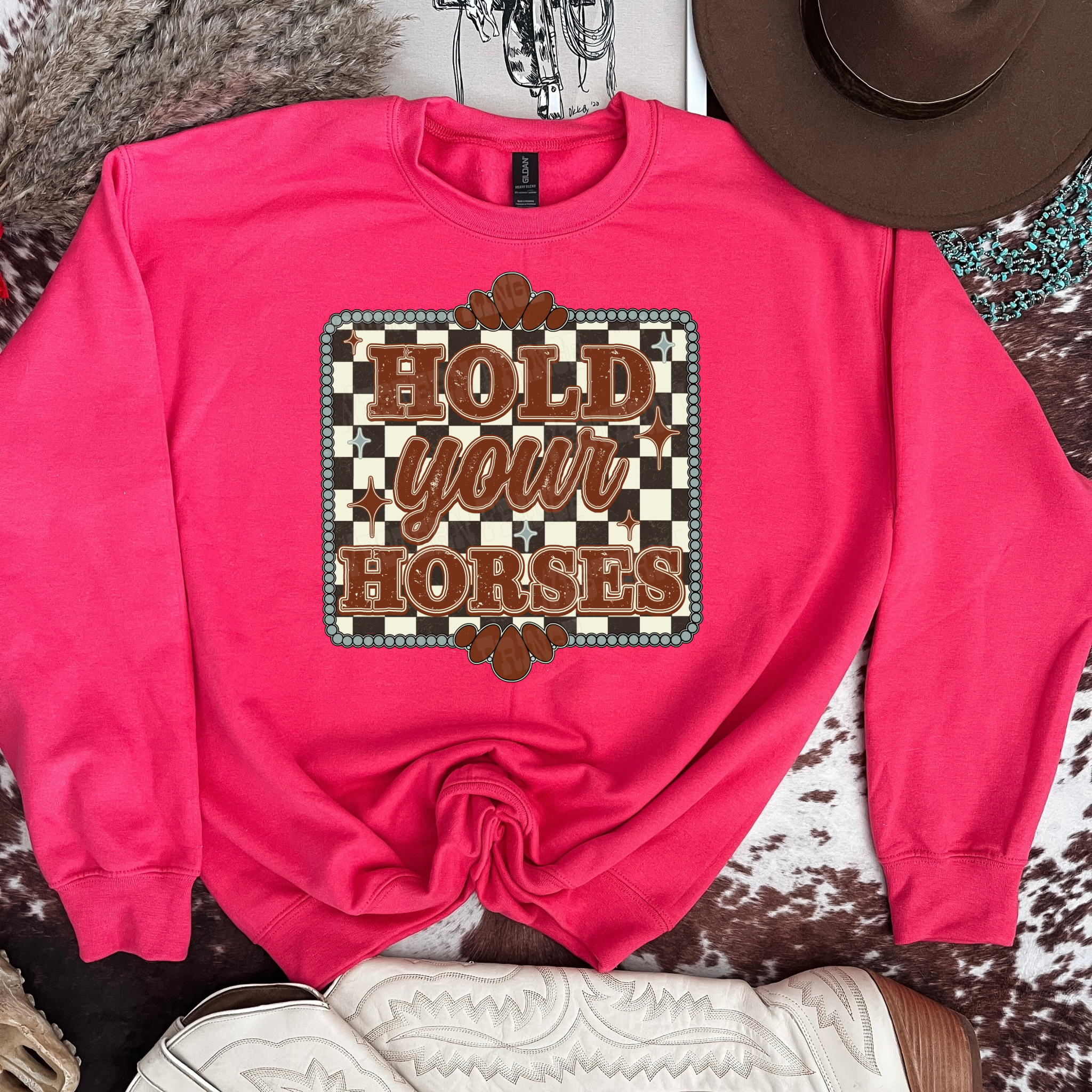 Hold Your Horses Graphic T-Shirt  | Crewneck
