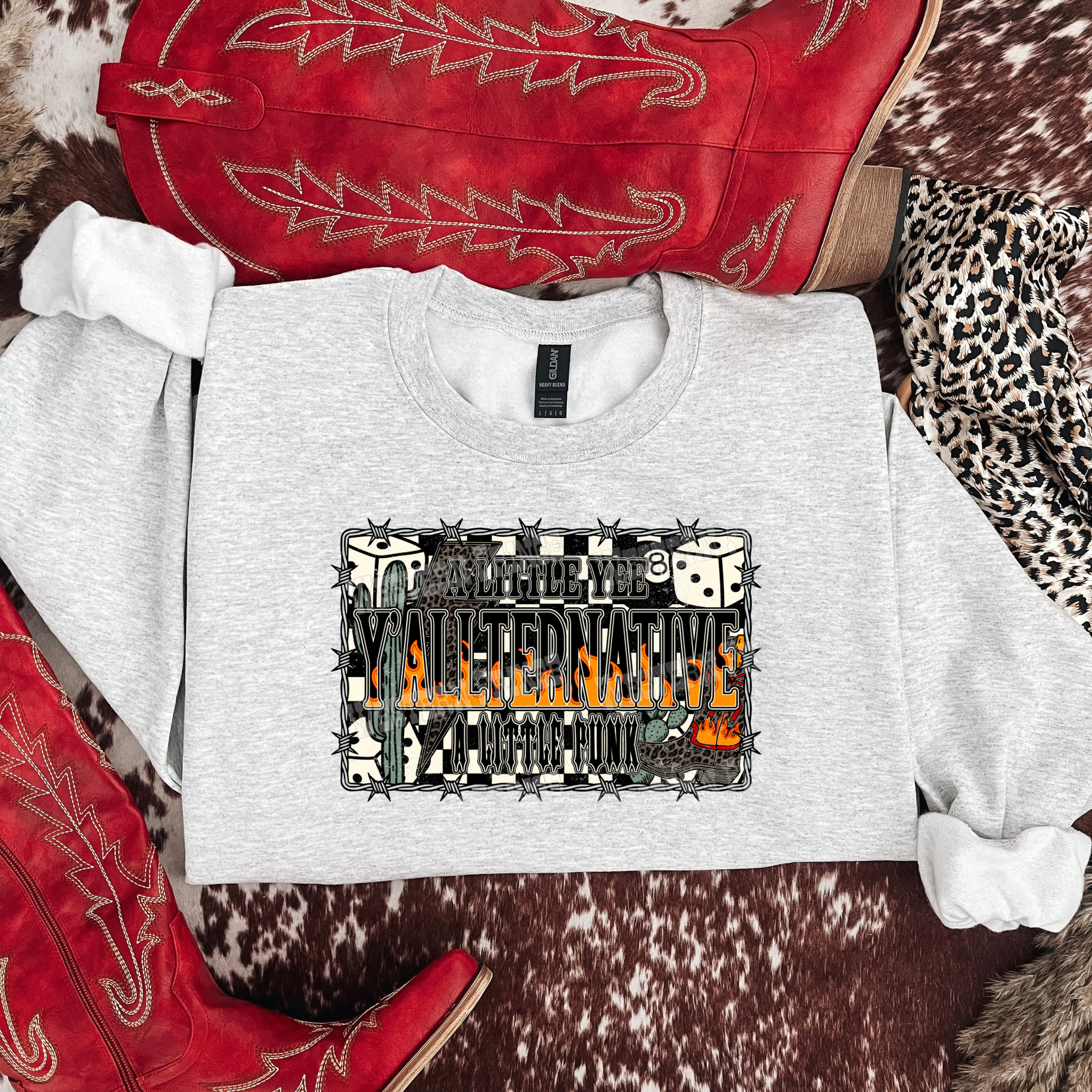 Y’allternative A Little Yee A Little Punk Graphic T-Shirt | Crewneck