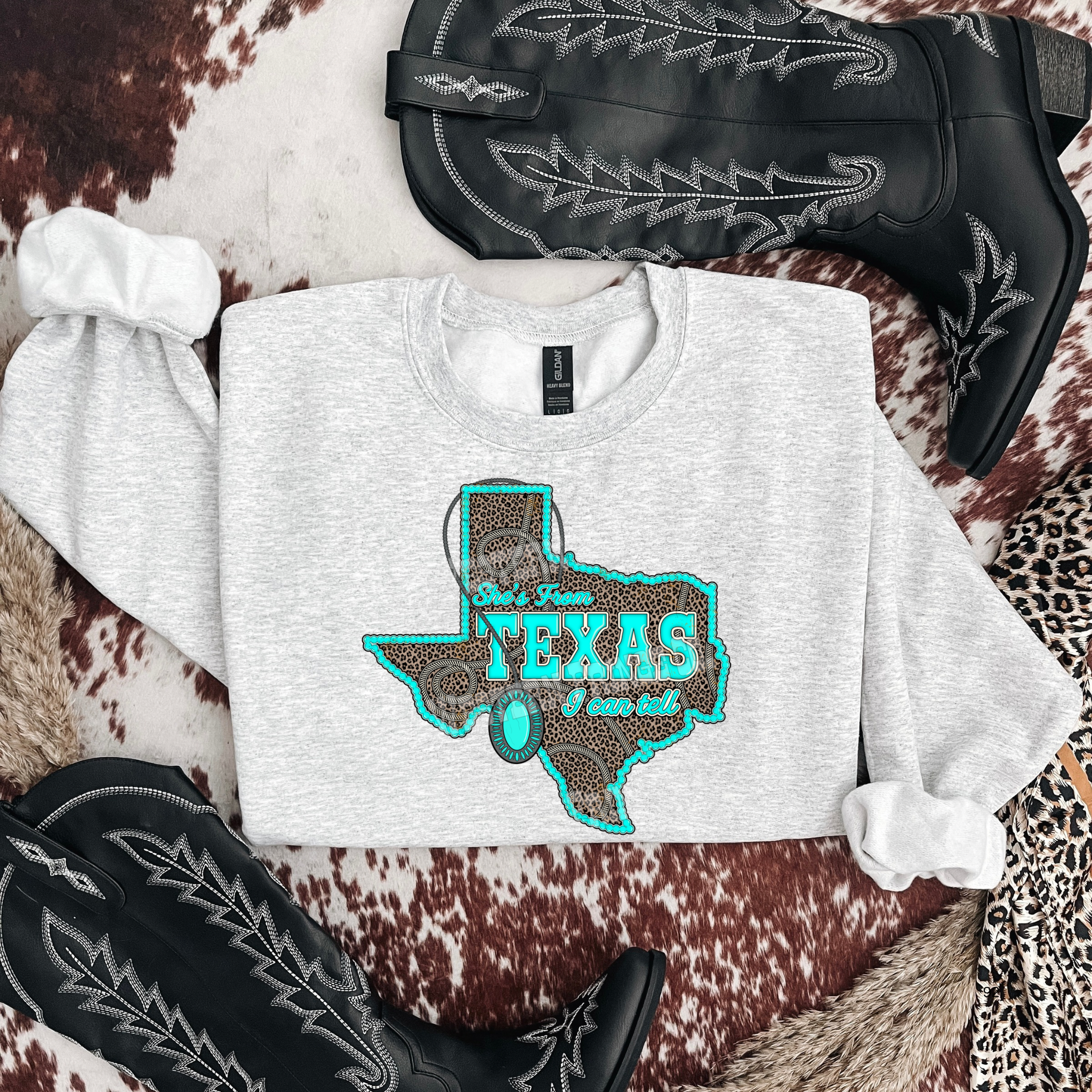She's From Texas Graphic T-Shirt | Crewneck