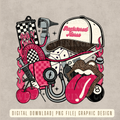 Hot Pink Registered Nurse Design Digital Download | High Resolution PNG Graphic File