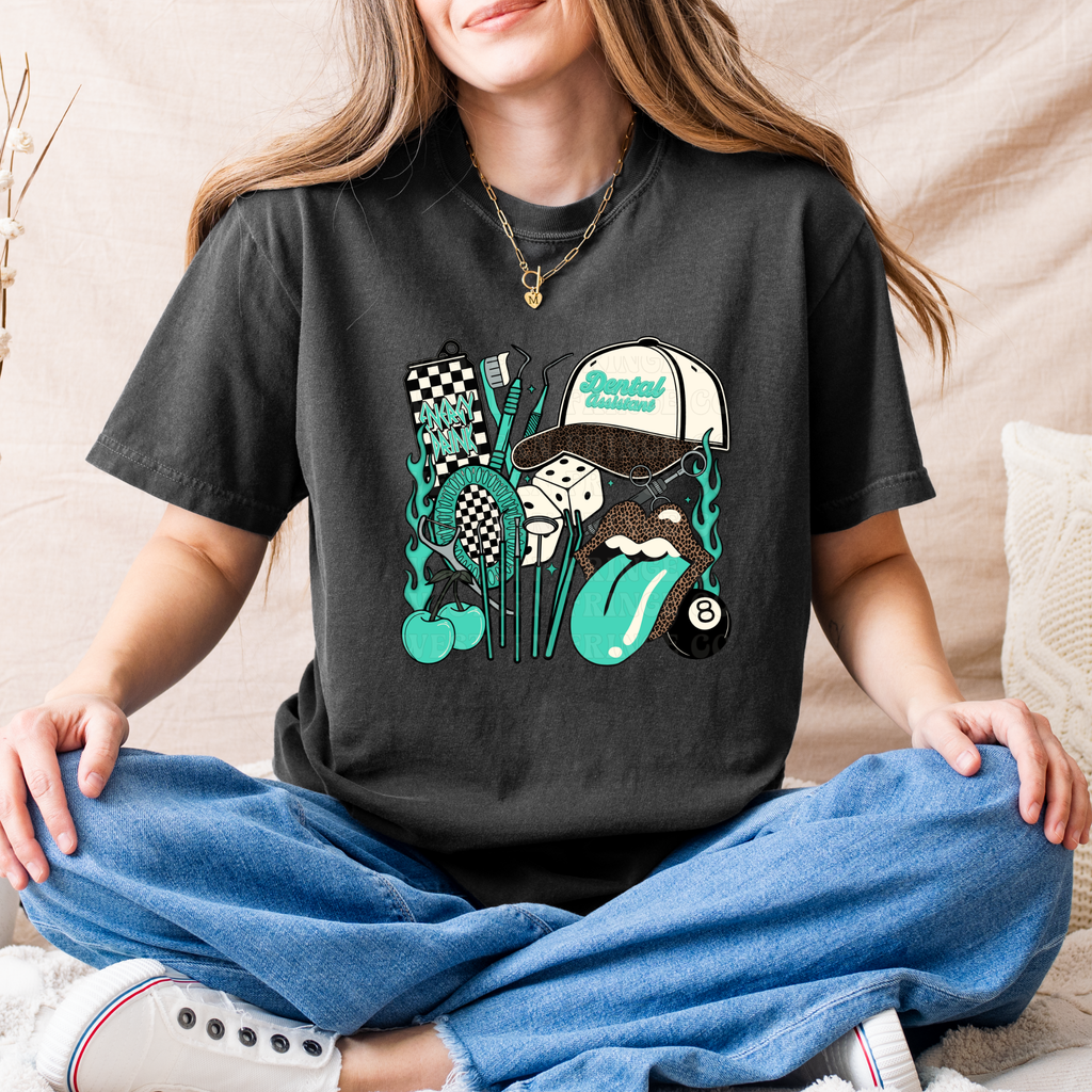 Dental Assistant T-Shirt Graphic | Crewneck | Turquoise Version