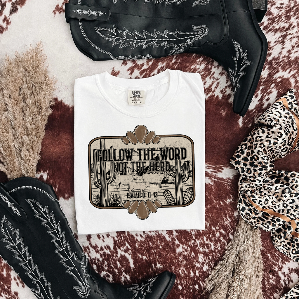 Follow The Word Not The Herd Graphic T-Shirt | Crewneck