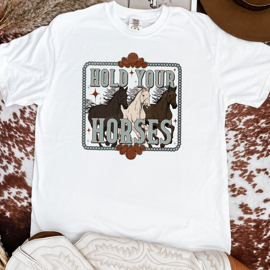 Hold Your Horses Graphic T-Shirt | Crewneck
