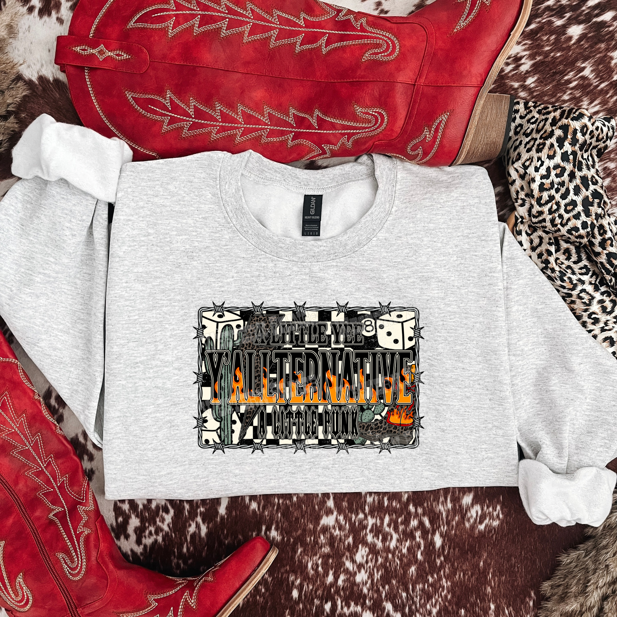 Y'allternative A little Yee A Little Punk Graphic T-Shirt | Crewneck