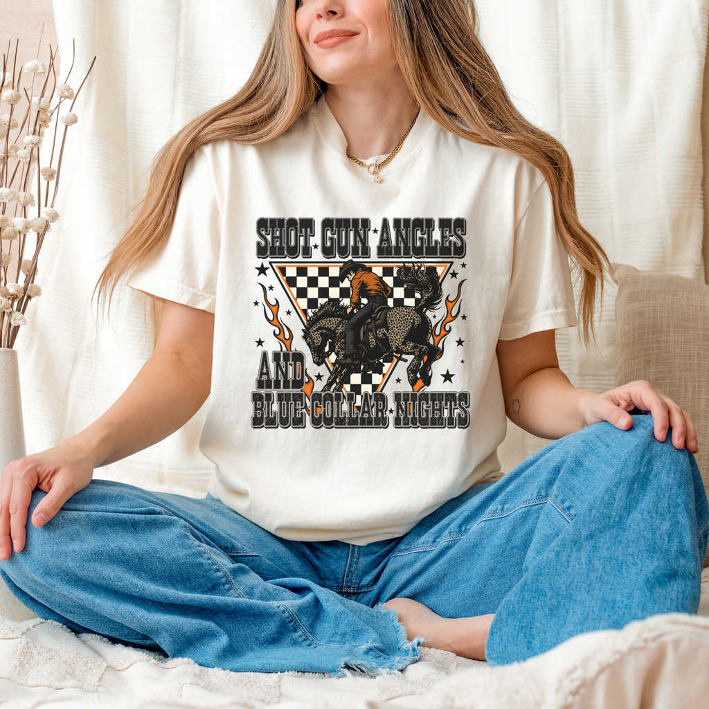 Shot Gun Angels & Blue Collar Nights Graphic T-Shirt | Crewneck