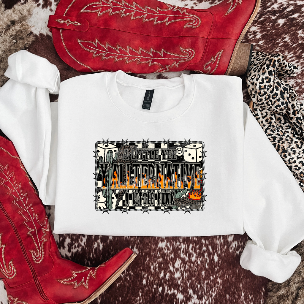 Y'allternative A little Yee A Little Punk Graphic T-Shirt | Crewneck