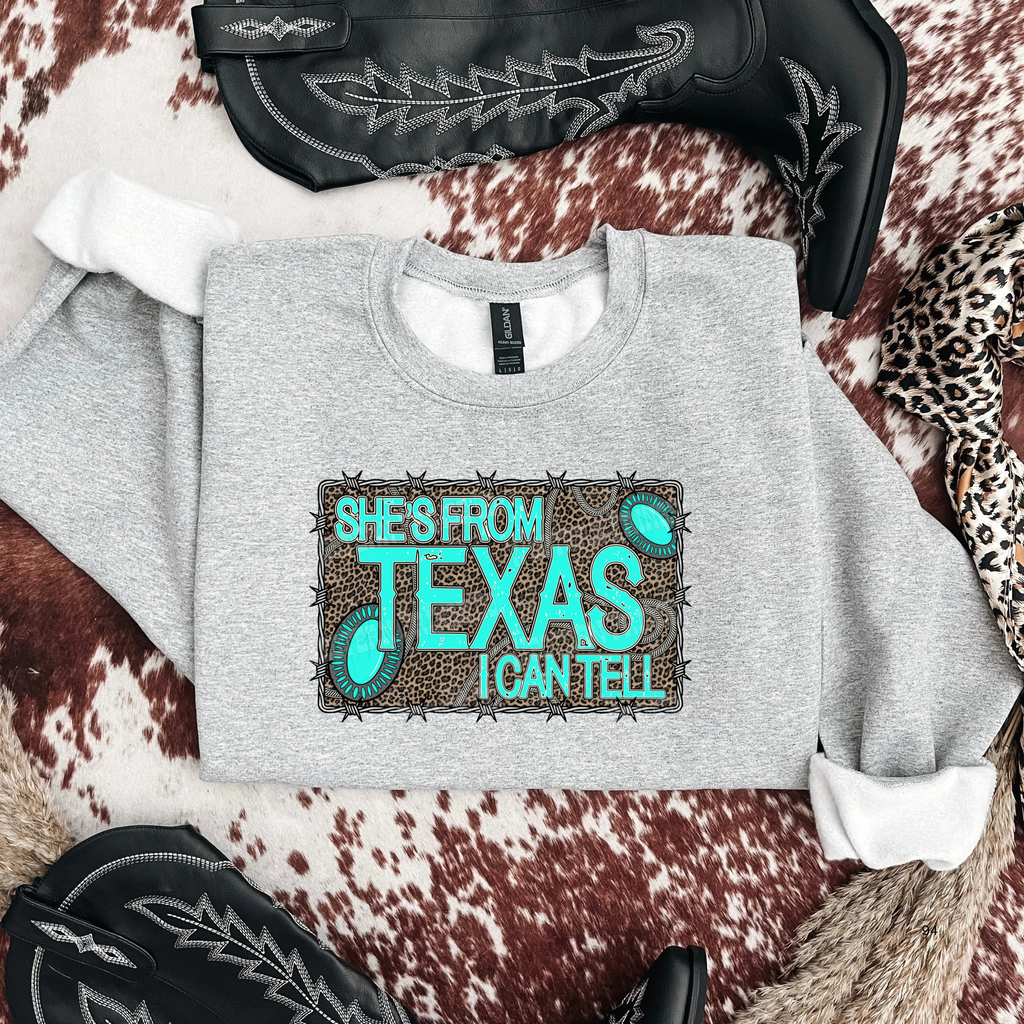 She's From Texas Graphic T-Shirt | Crewneck