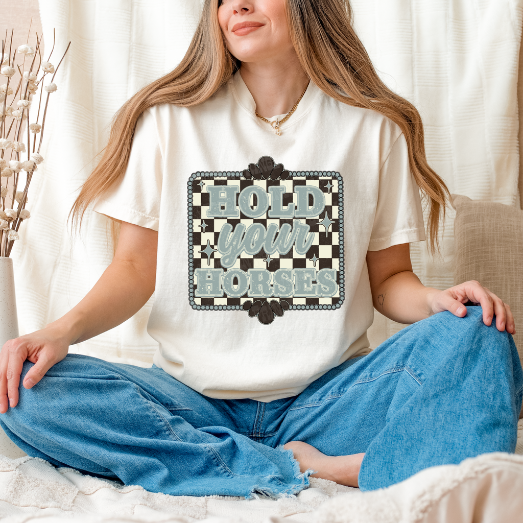 Hold Your Horses Graphic T-Shirt | Crewneck