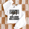 Save A Horse Ride A Cowboy Graphic T-Shirt | Crewneck
