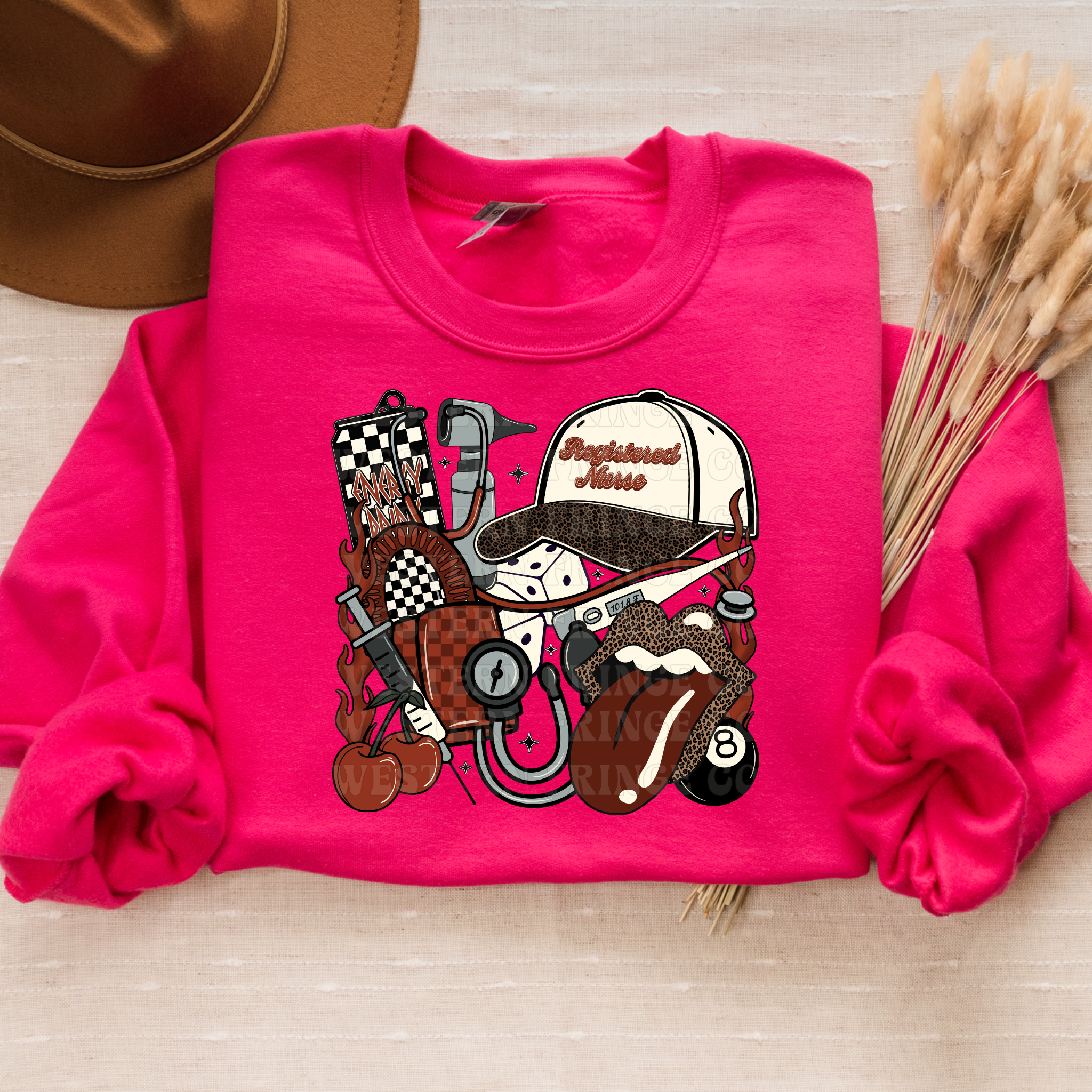 Registered Nurse T-Shirt Graphic | Registered Nurse Crewneck | Rustic Orange Version