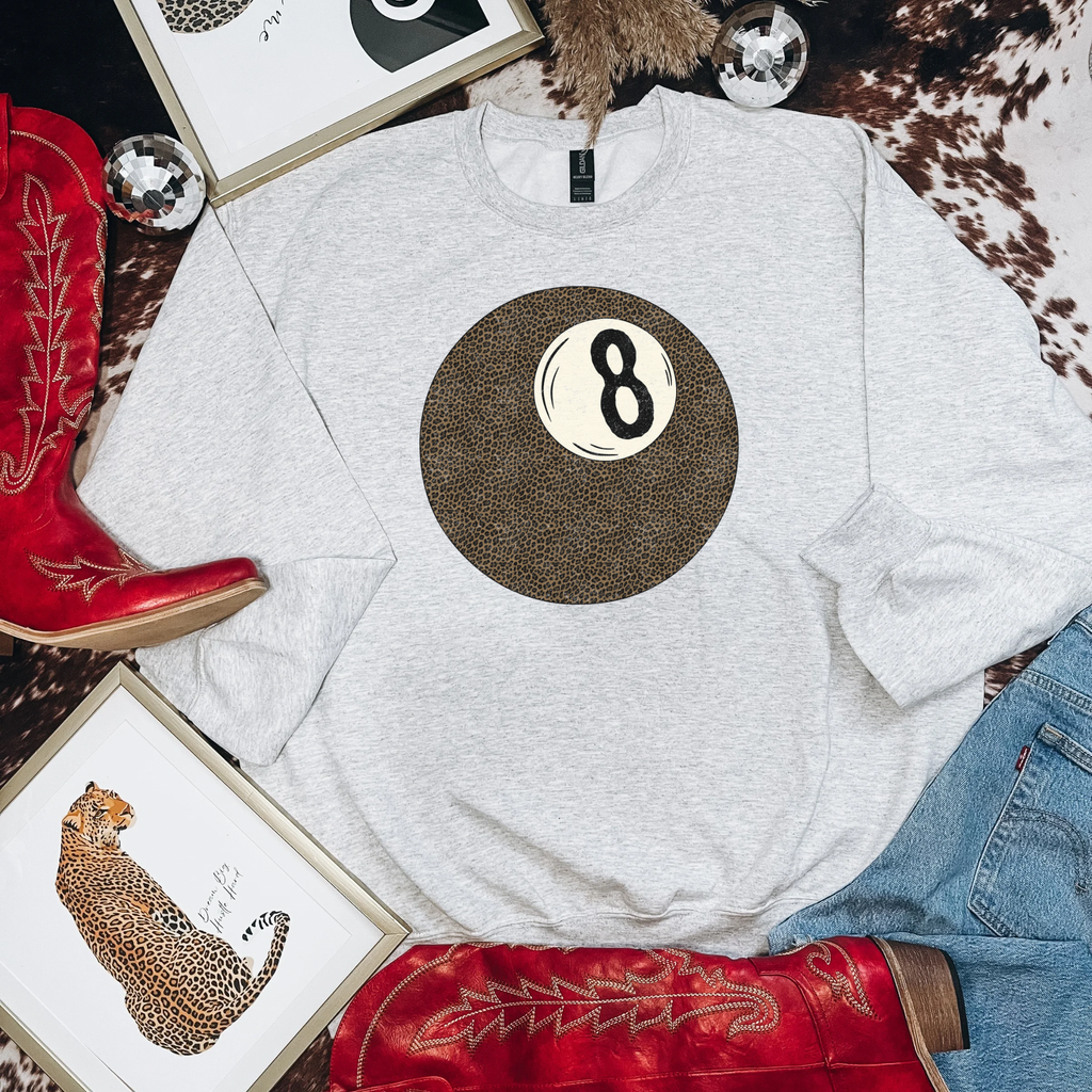 Leopard 8 Ball T-Shirt Graphic | Crewneck