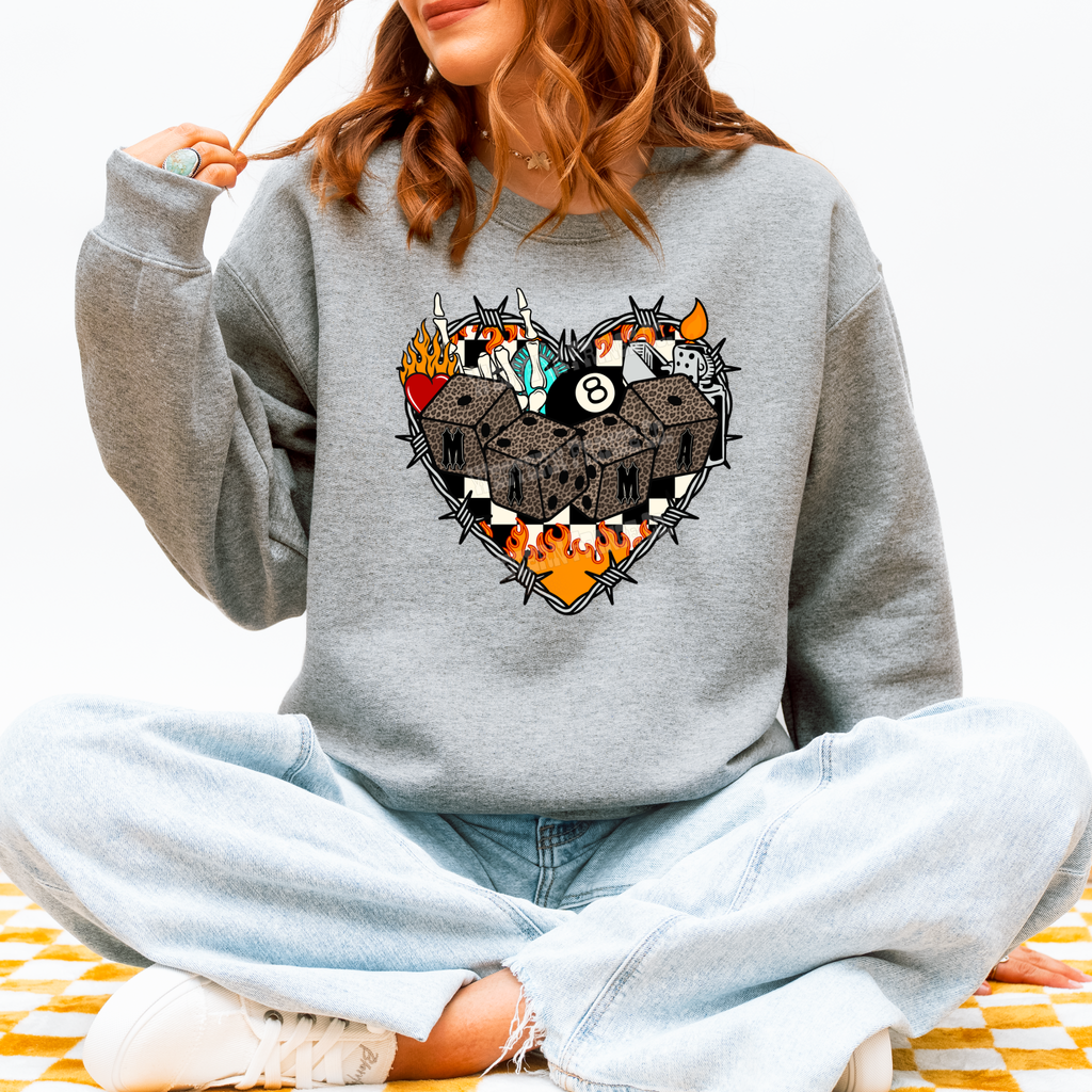 Western Alternative Barbed Wire Mama Graphic T-Shirt | Crewneck
