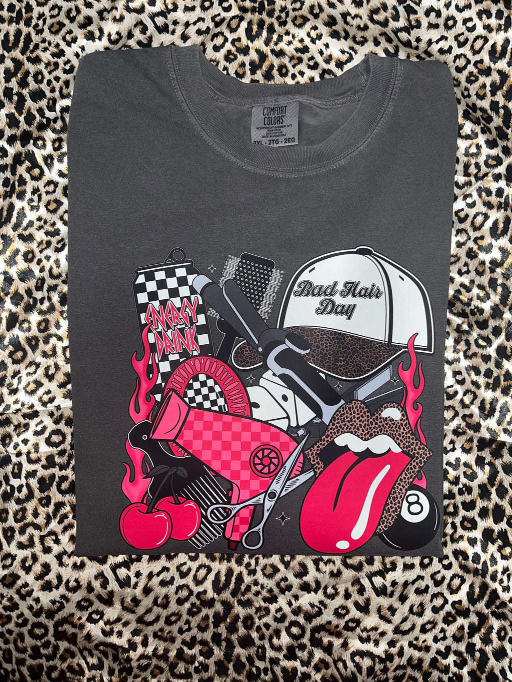 Hot Pink Hairstylist Graphic T-Shirt | Crewneck