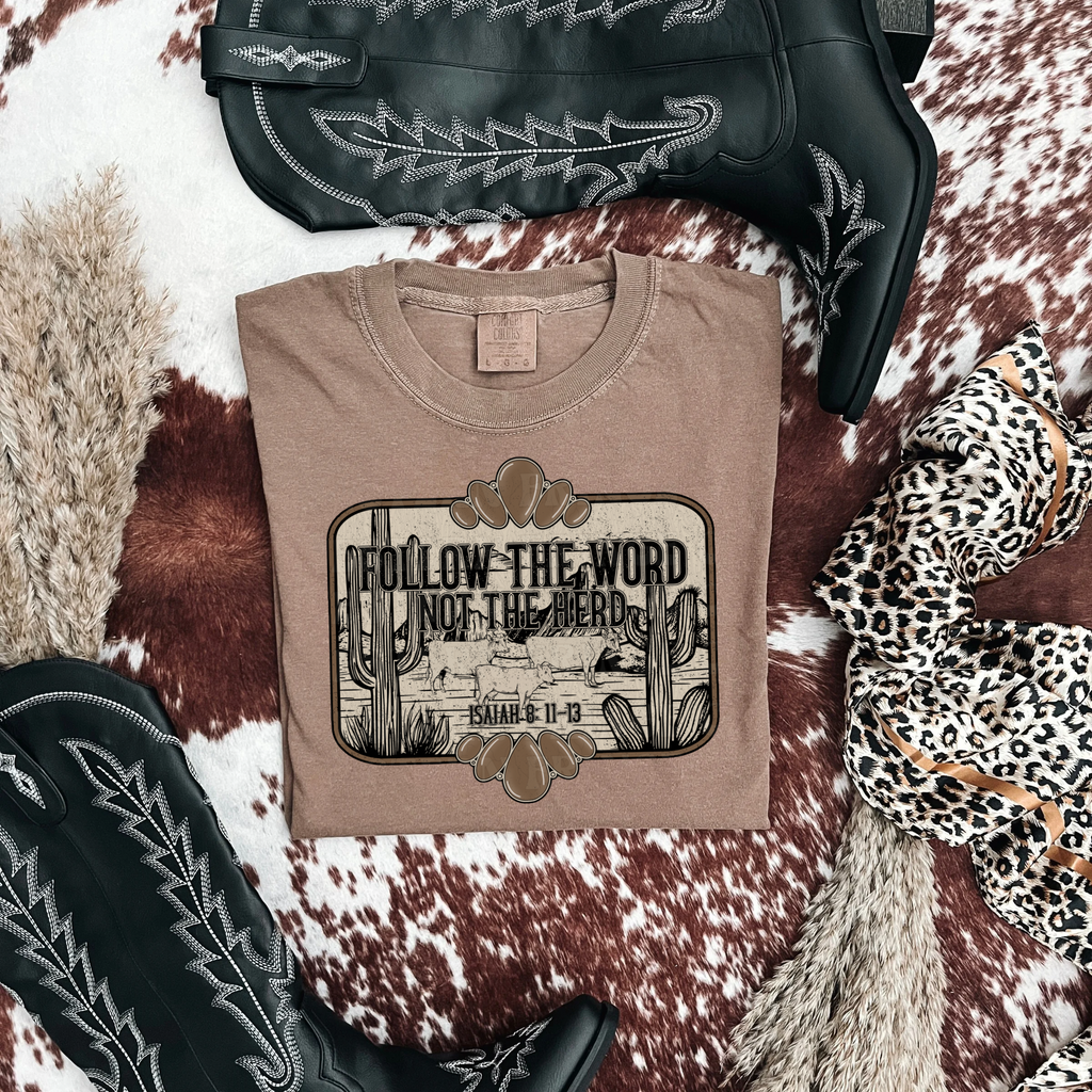 Follow The Word Not The Herd Graphic T-Shirt | Crewneck