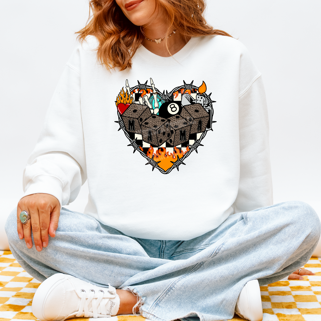 Western Alternative Barbed Wire Mama Graphic T-Shirt | Crewneck