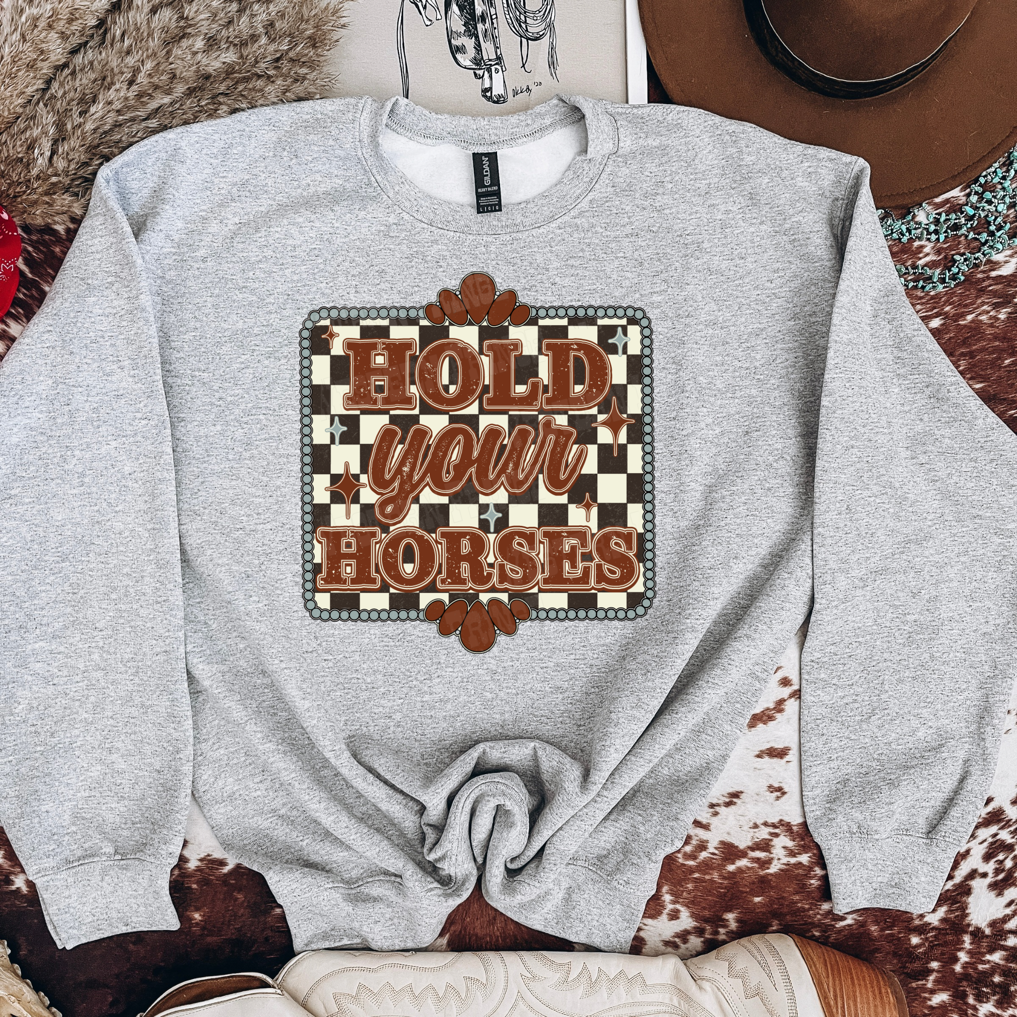 Hold Your Horses Graphic T-Shirt  | Crewneck