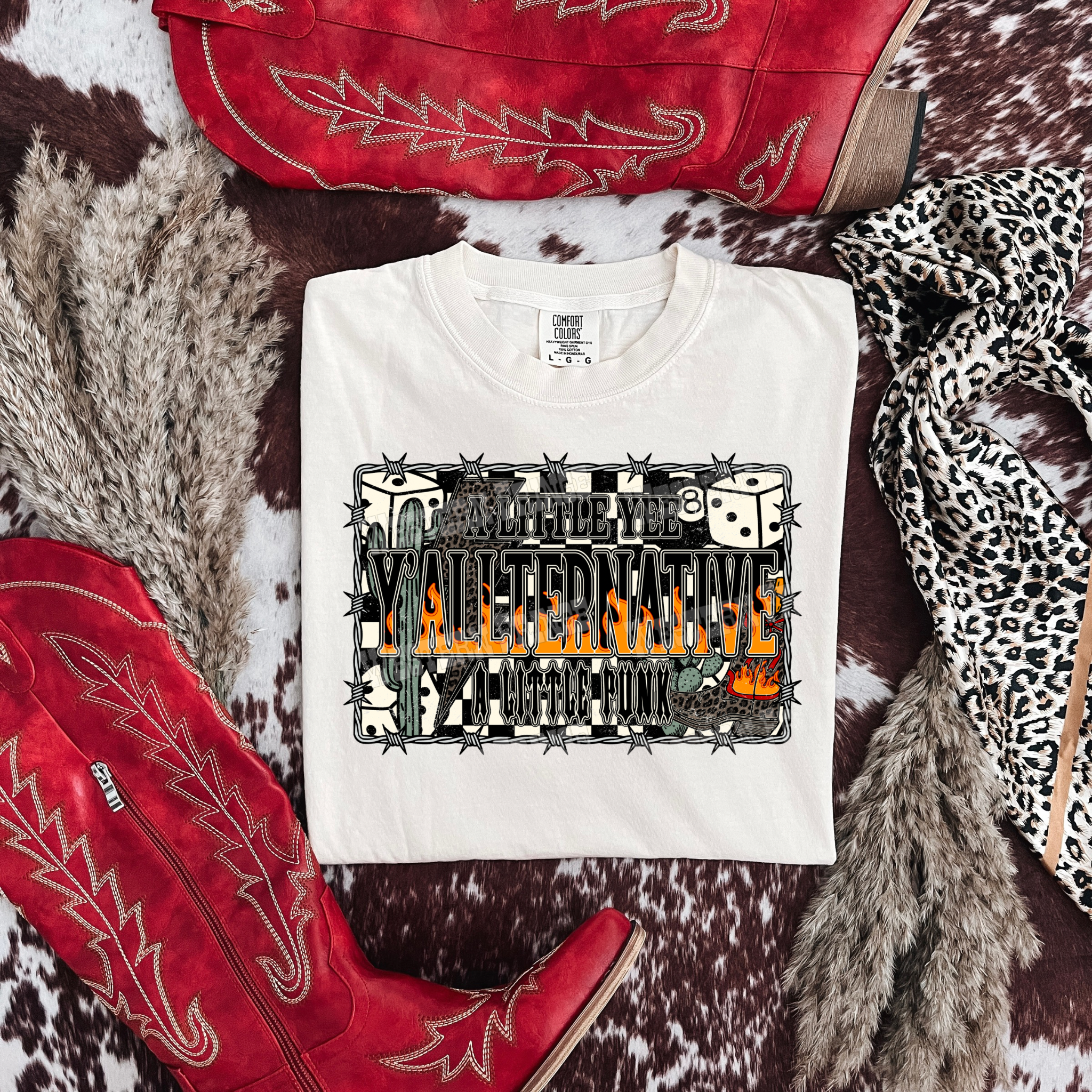 Y’allternative A Little Yee A Little Punk Graphic T-Shirt | Crewneck