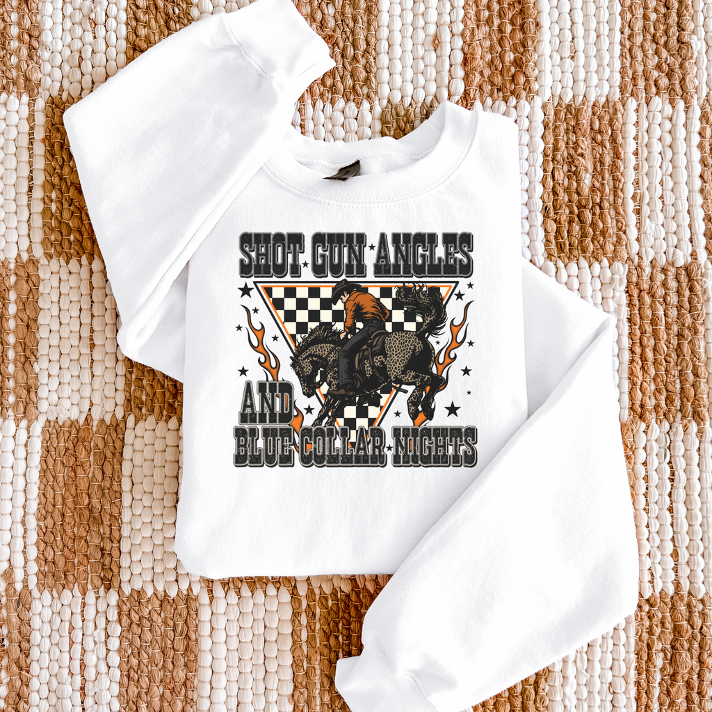 Shot Gun Angels & Blue Collar Nights Graphic T-Shirt | Crewneck