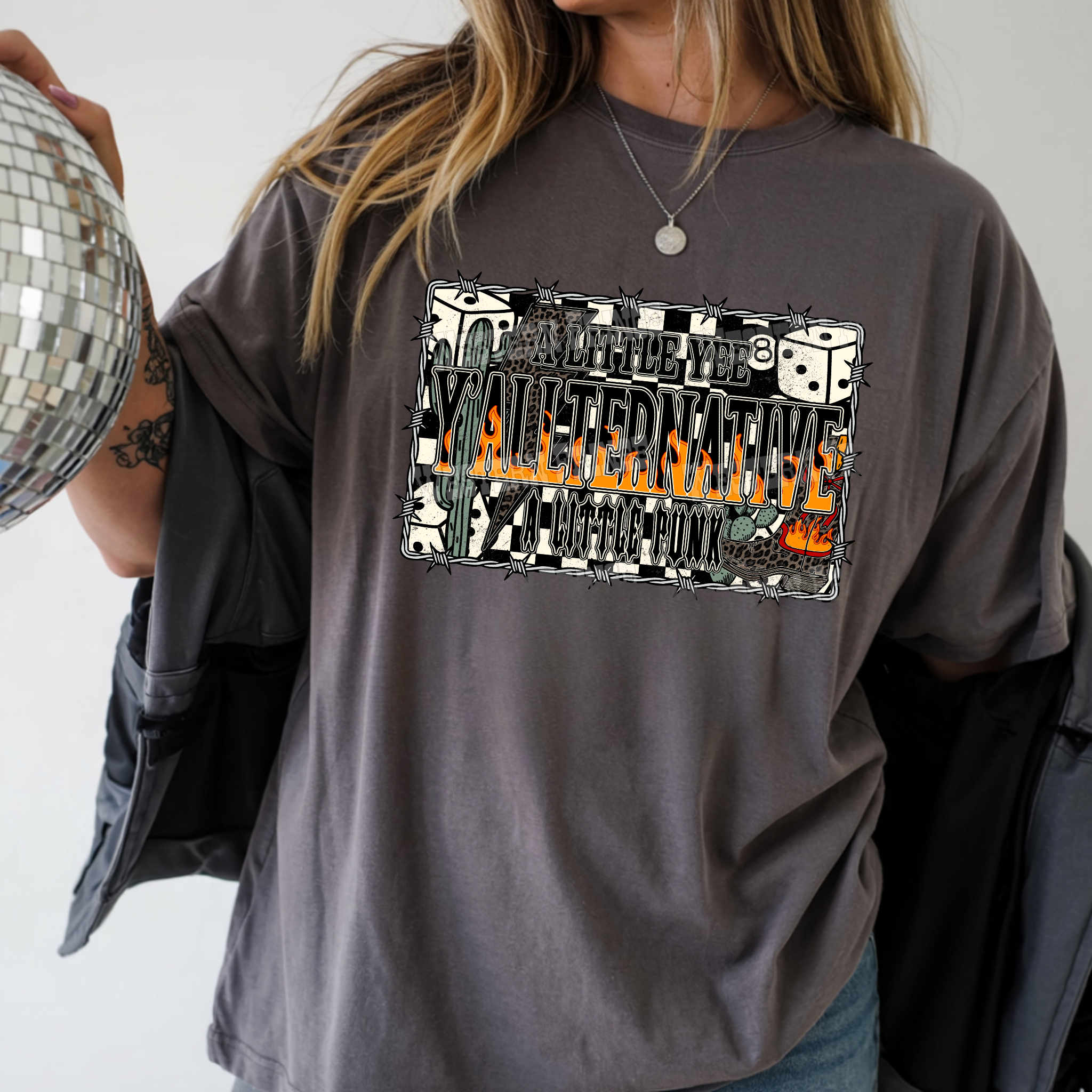 Y'allternative A little Yee A Little Punk Graphic T-Shirt | Crewneck