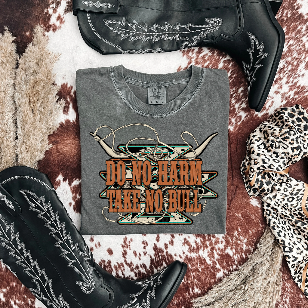 Do No Harm Take No Bull Graphic T-Shirt | Crewneck