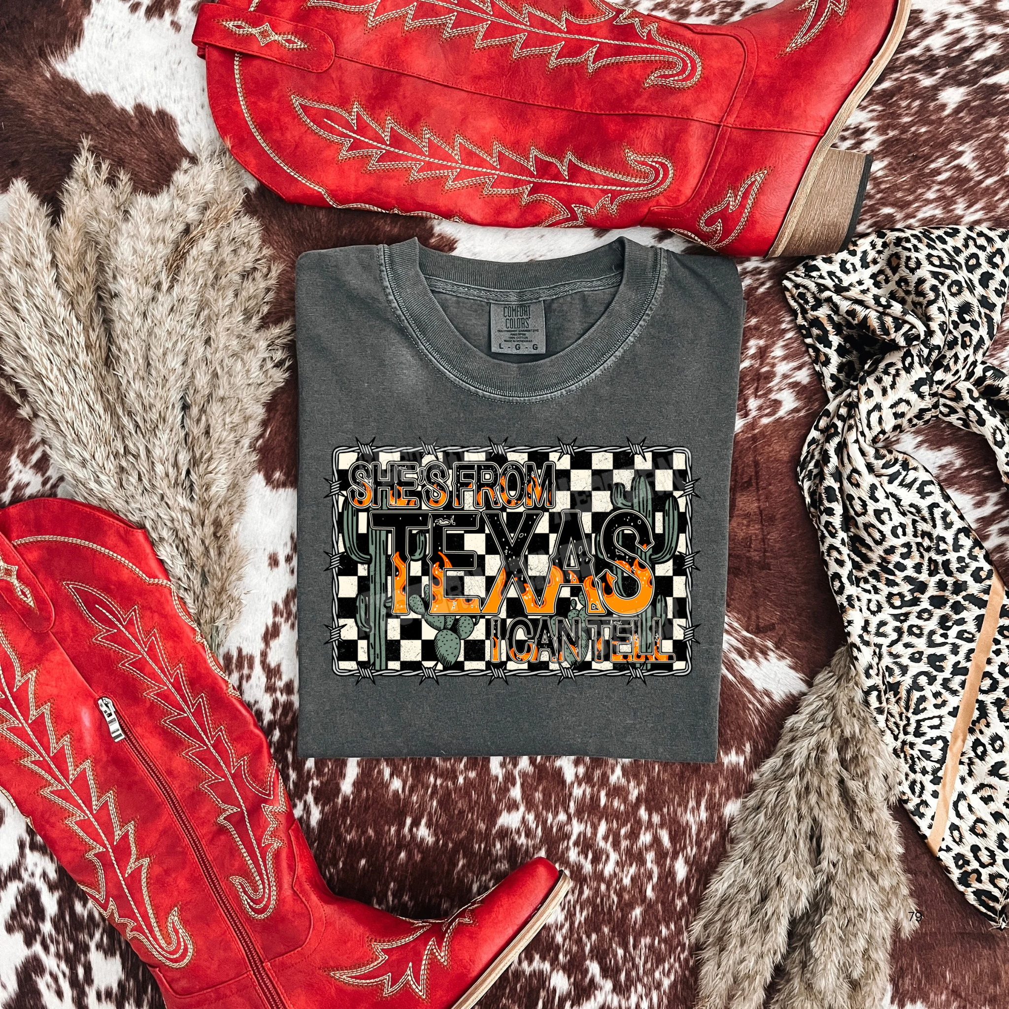 Alternative She's From Texas Graphic T-Shirt | Crewneck