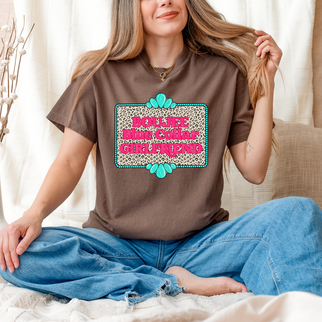 Boujee Blue Collar Girlfriend Graphic T-Shirt | Crewneck