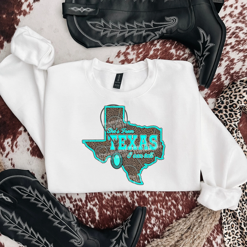 She's From Texas Graphic T-Shirt | Crewneck