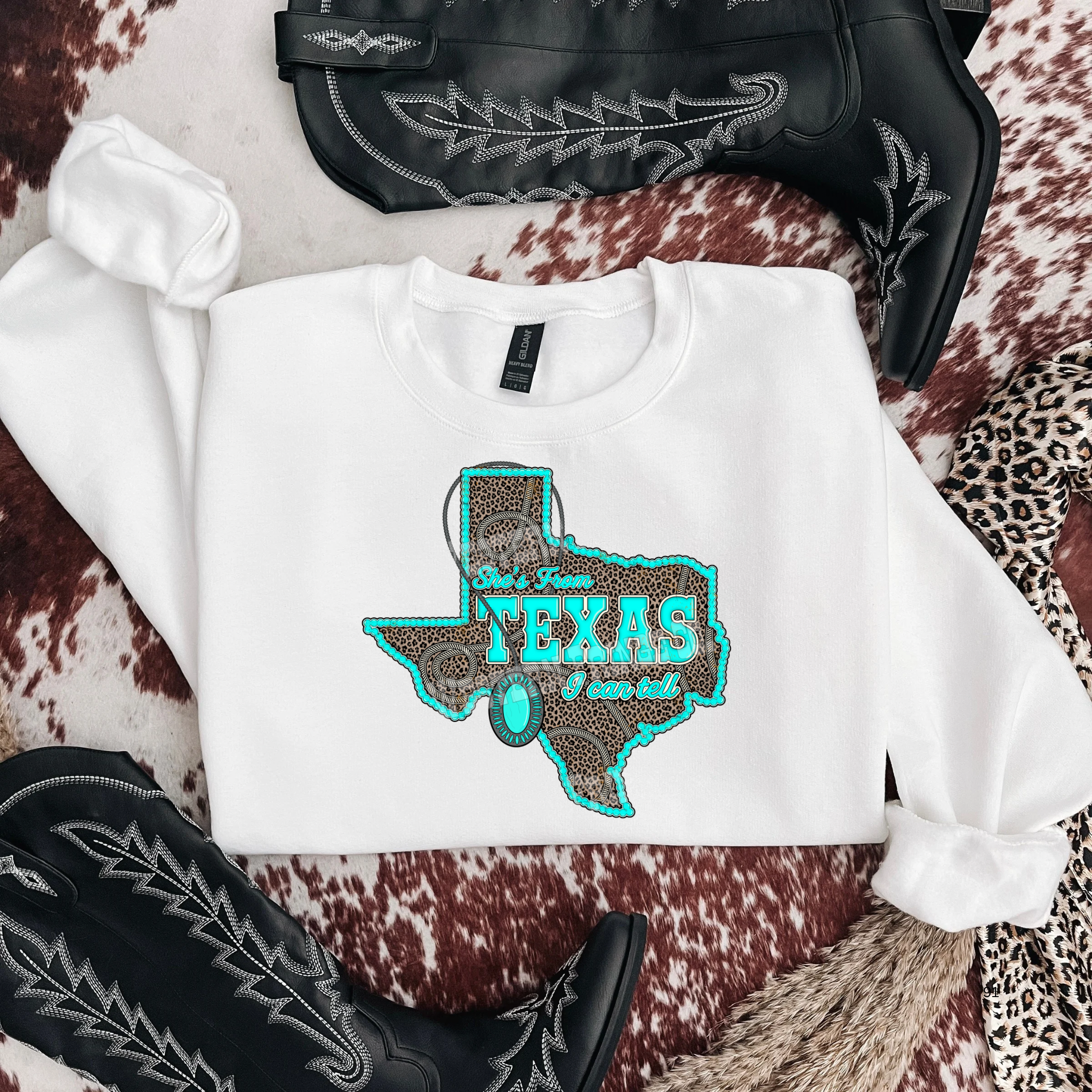 She's From Texas Graphic T-Shirt | Crewneck
