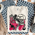 Hot Pink Hairstylist Graphic T-Shirt | Crewneck | Cow Print Version