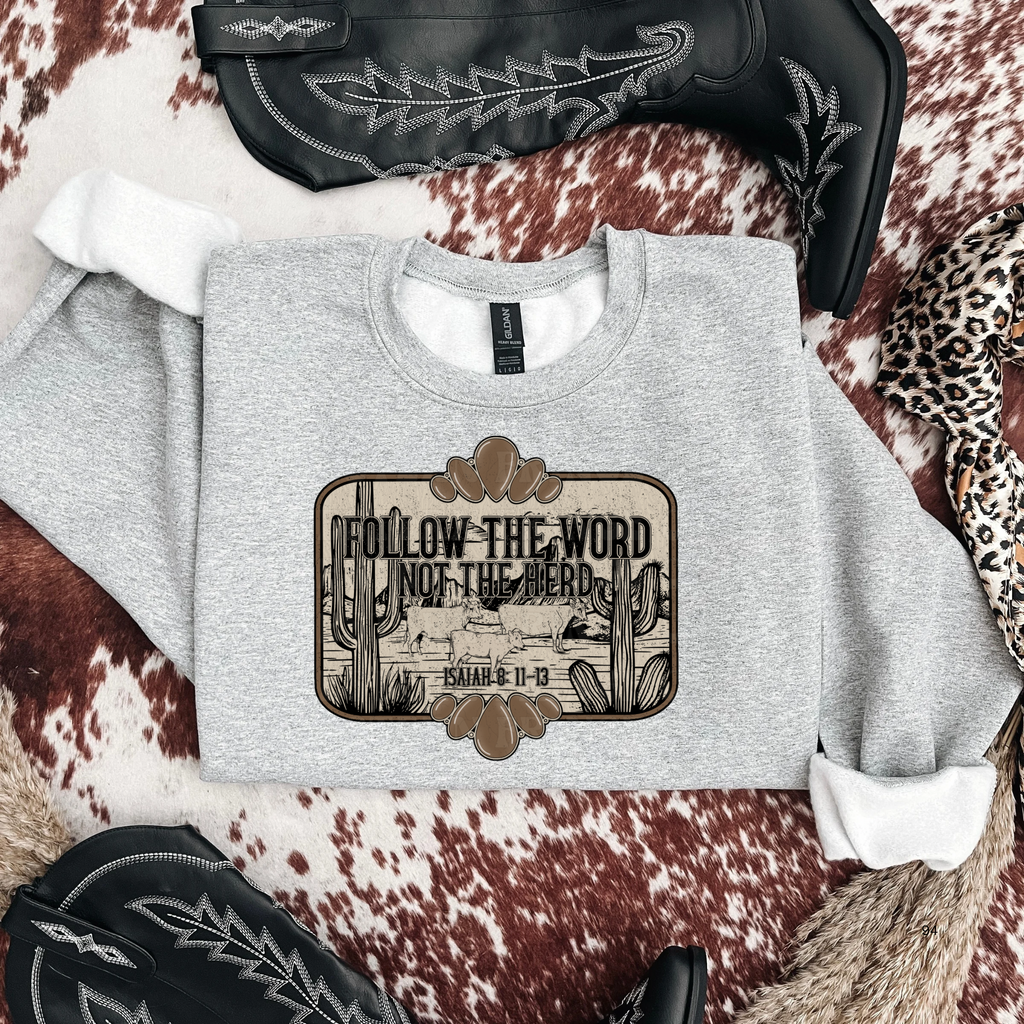 Follow The Word Not The Herd Graphic T-Shirt | Crewneck
