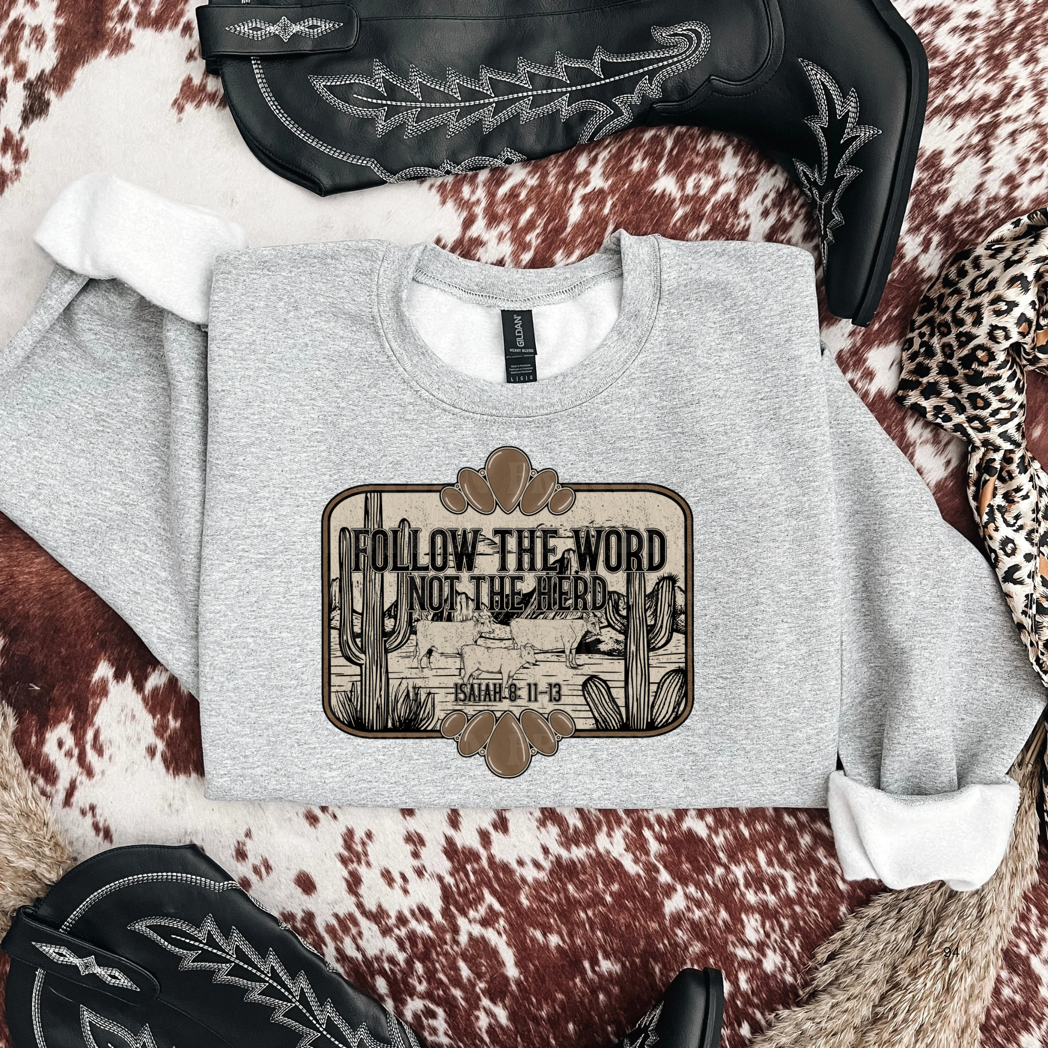 Follow The Word Not The Herd Graphic T-Shirt | Crewneck