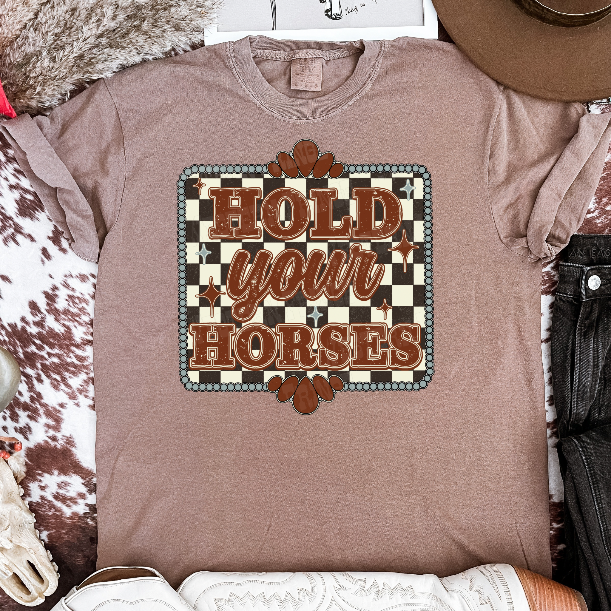 Hold Your Horses Graphic T-Shirt  | Crewneck