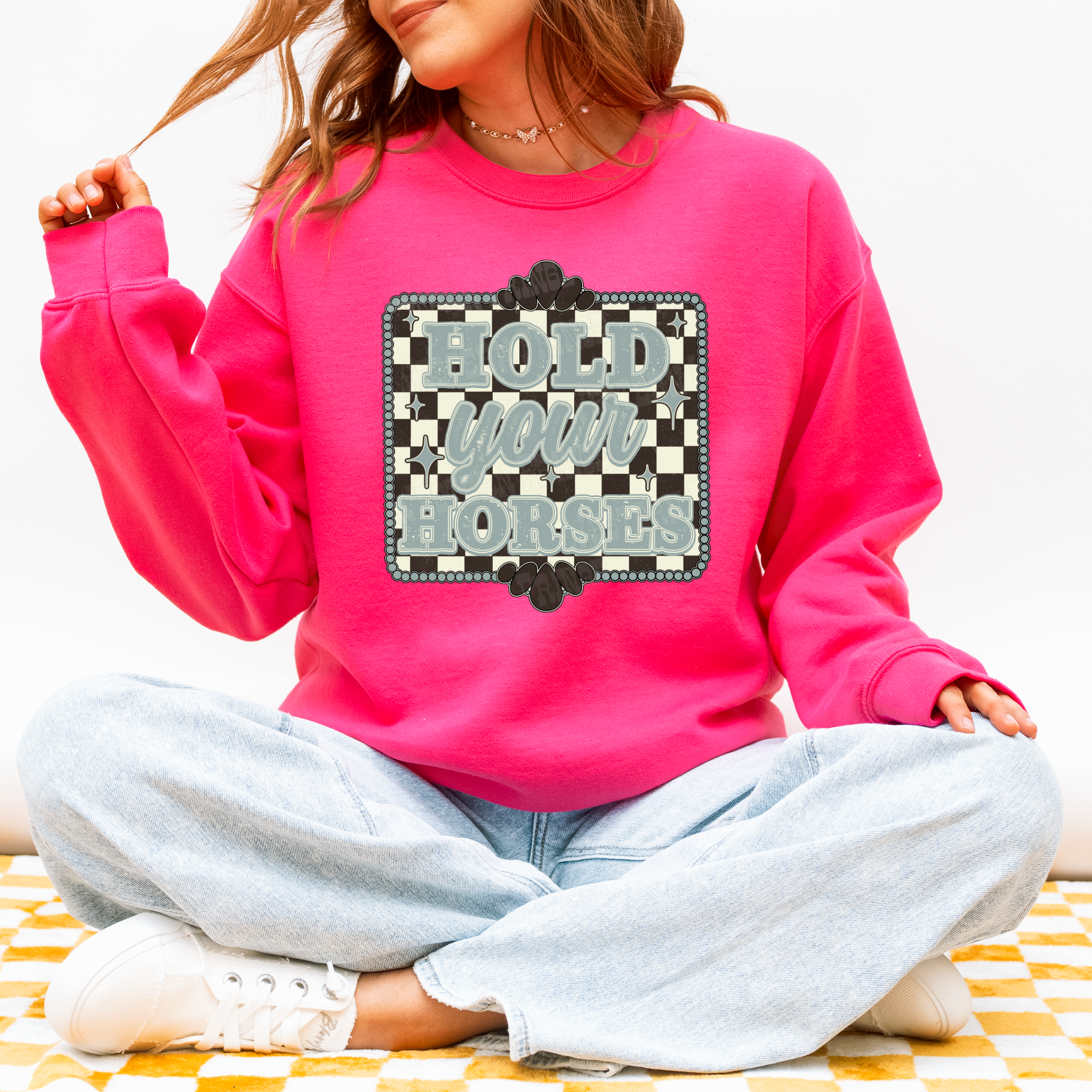Hold Your Horses Graphic T-Shirt | Crewneck
