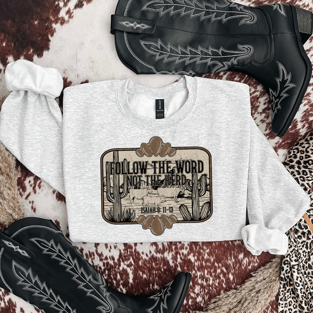 Follow The Word Not The Herd Graphic T-Shirt | Crewneck