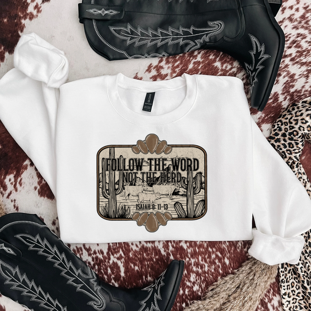 Follow The Word Not The Herd Graphic T-Shirt | Crewneck