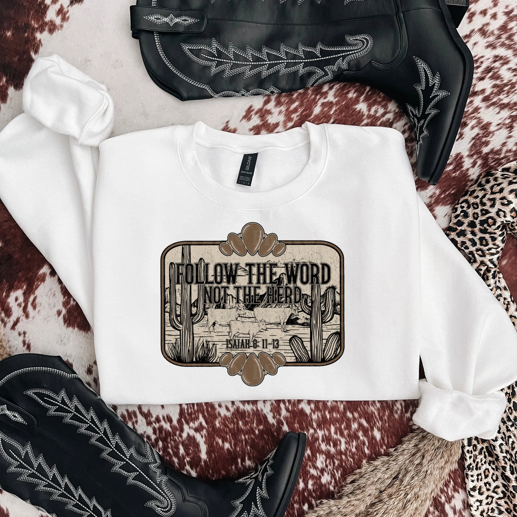 Follow The Word Not The Herd Graphic T-Shirt | Crewneck