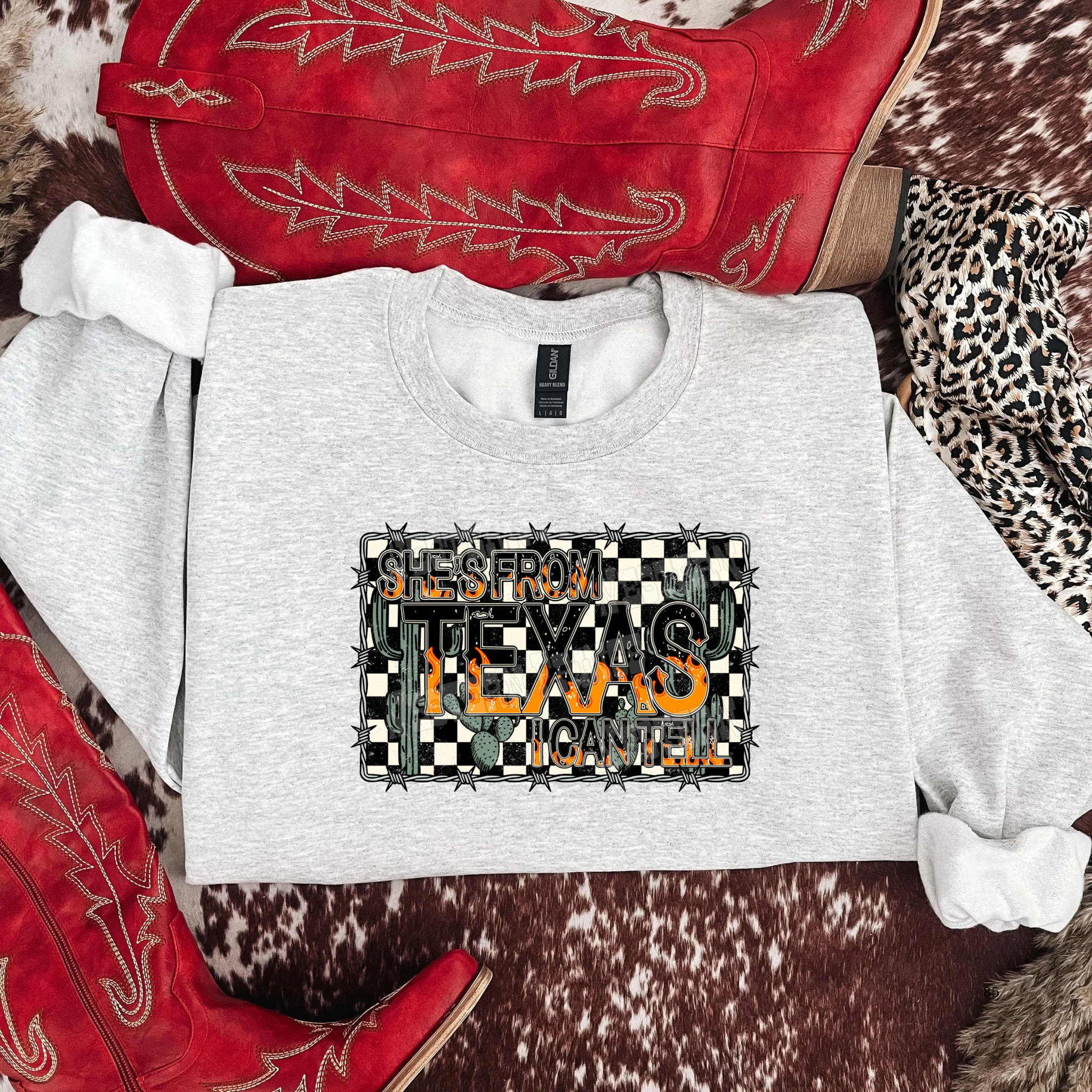 Alternative She's From Texas Graphic T-Shirt | Crewneck