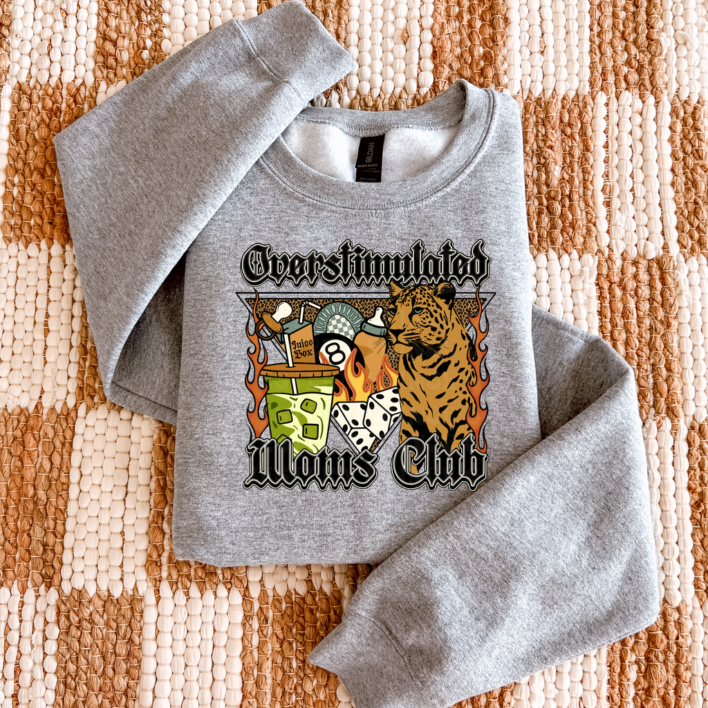 Overstimulated Moms Club Graphic T-Shirt | Crewneck