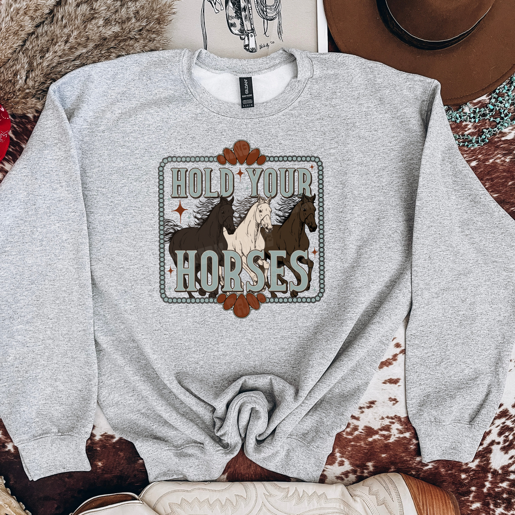 Hold Your Horses Graphic T-Shirt | Crewneck