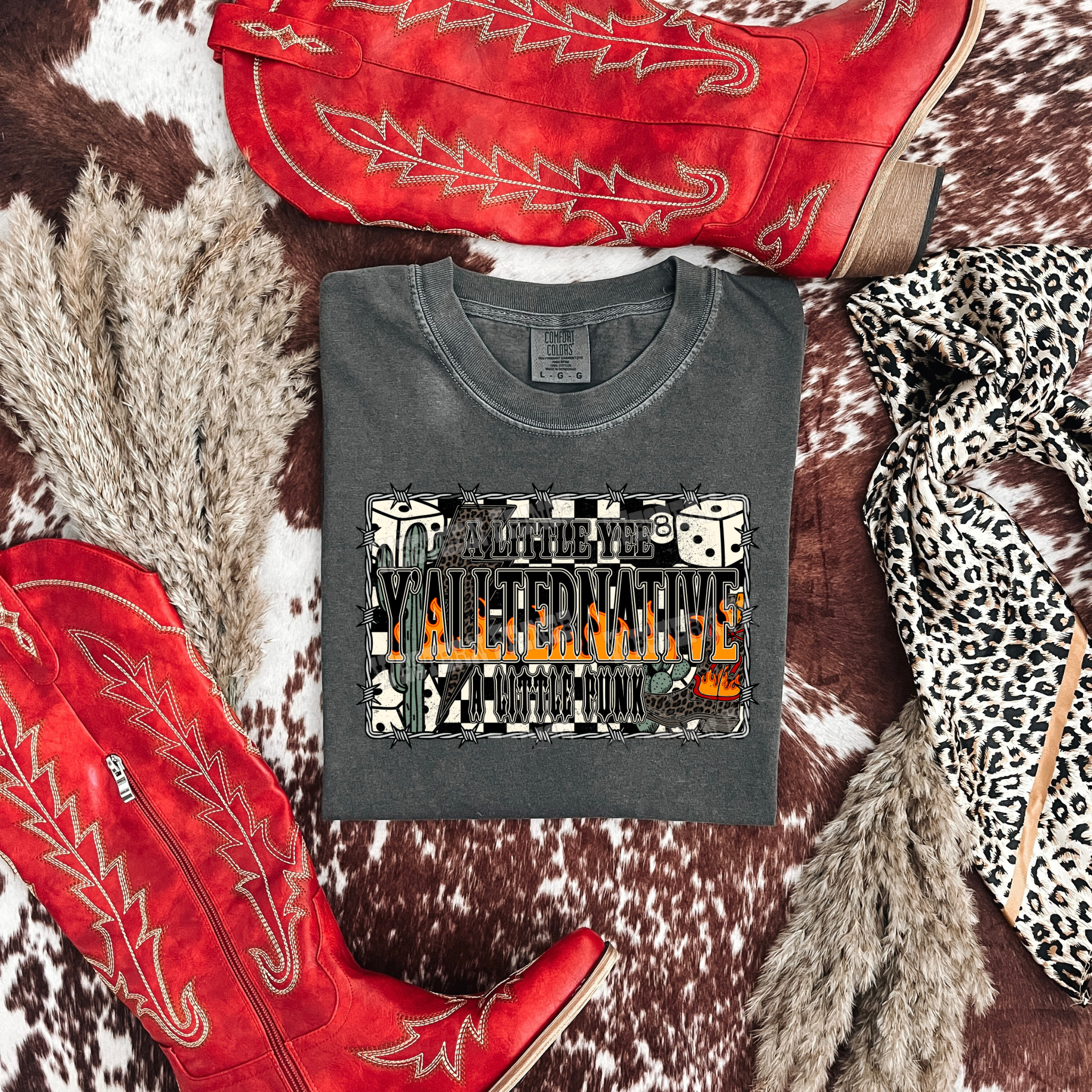Y’allternative A Little Yee A Little Punk Graphic T-Shirt | Crewneck