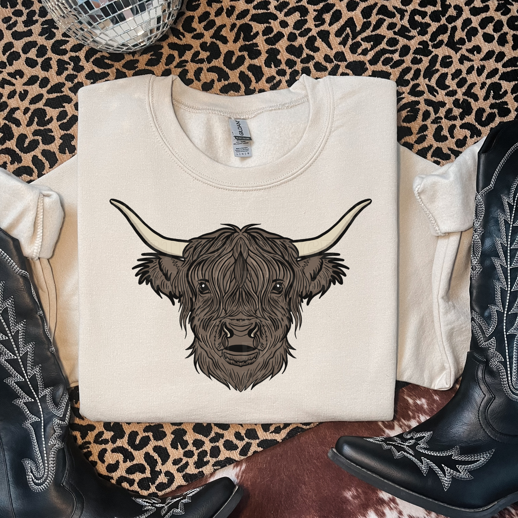 Highland Cow T-Shirt Graphic | Crewneck