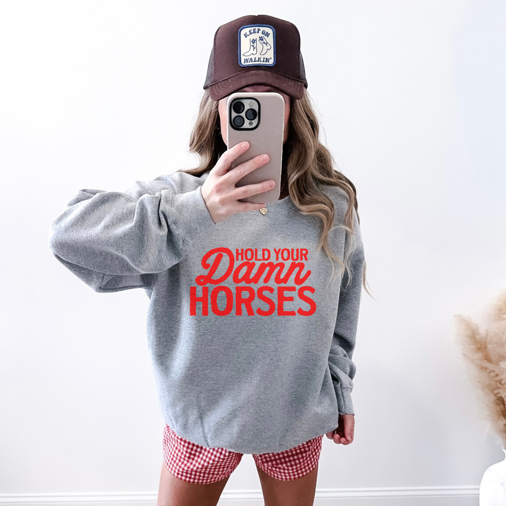 Hold Your Damn Horses Graphic T-Shirt | Crewneck