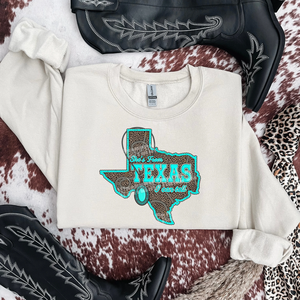 She's From Texas Graphic T-Shirt | Crewneck