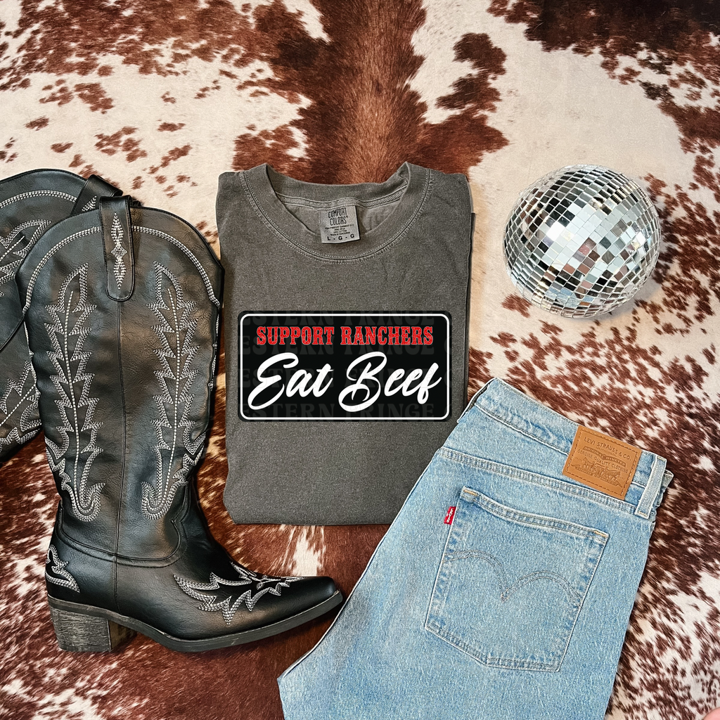 Support Ranchers Eat Beef T-Shirt Graphic | Crewneck