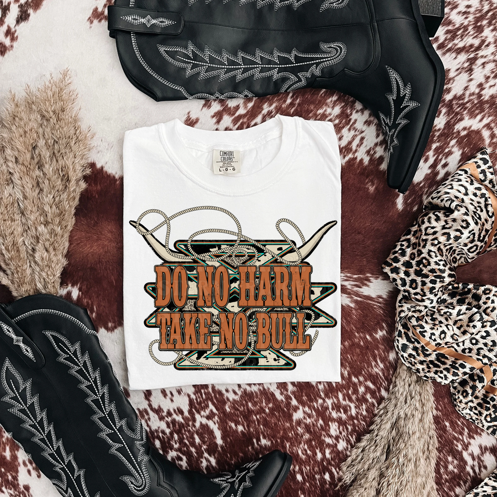 Do No Harm Take No Bull Graphic T-Shirt | Crewneck